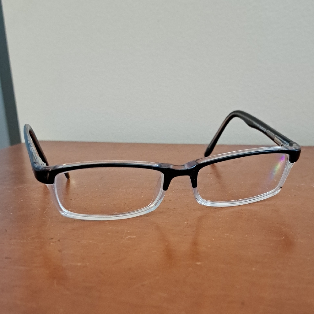 Stylish Black and Clear Glasses